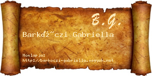 Barkóczi Gabriella névjegykártya
